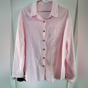 Hotouch Women's 100% Cotton Light Pink Blouse Size XXL